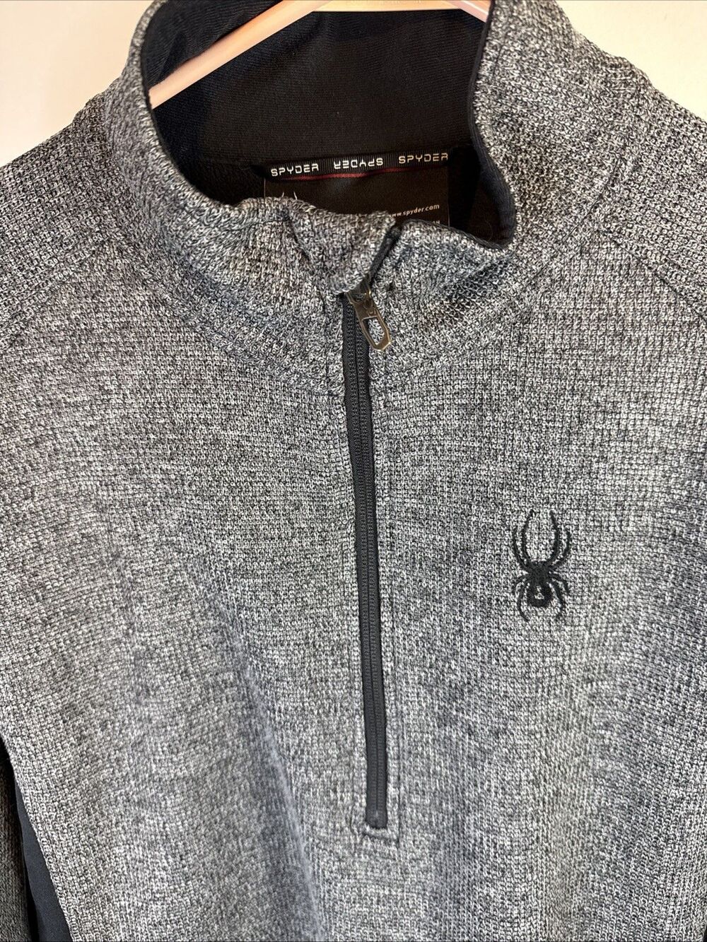 Spyder Men's XXL Gray Outbound 1/4 Zip Pullover Sweater Fleece Jacket